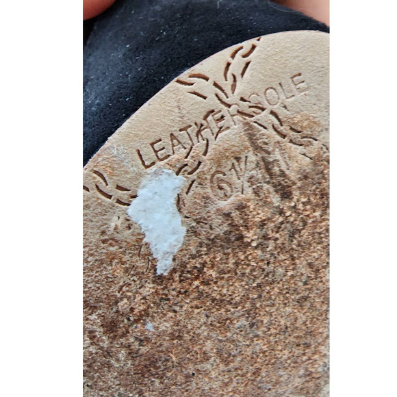 L.A.M.B. Black Leather Peeptoe Platform Pumps Genuine Leather Size 6.5 - Picture 7 of 7